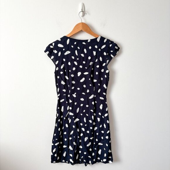 Aritzia Wilfred Capulet Button Front Bustier Mini Dress Navy White Size XS - Picture 6 of 8